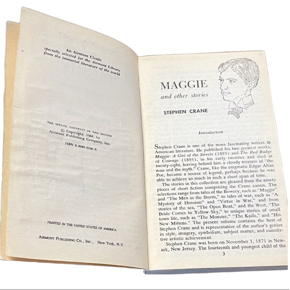 Maggie and other stories by Stephen Crane CL166 Classics Series 1968 - Picture 3 of 4